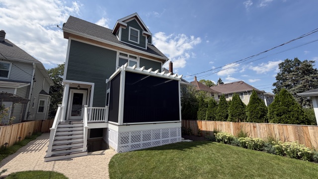 Acurio vinyl lattice skirting finishing a porch project by Himsben Design Studio
